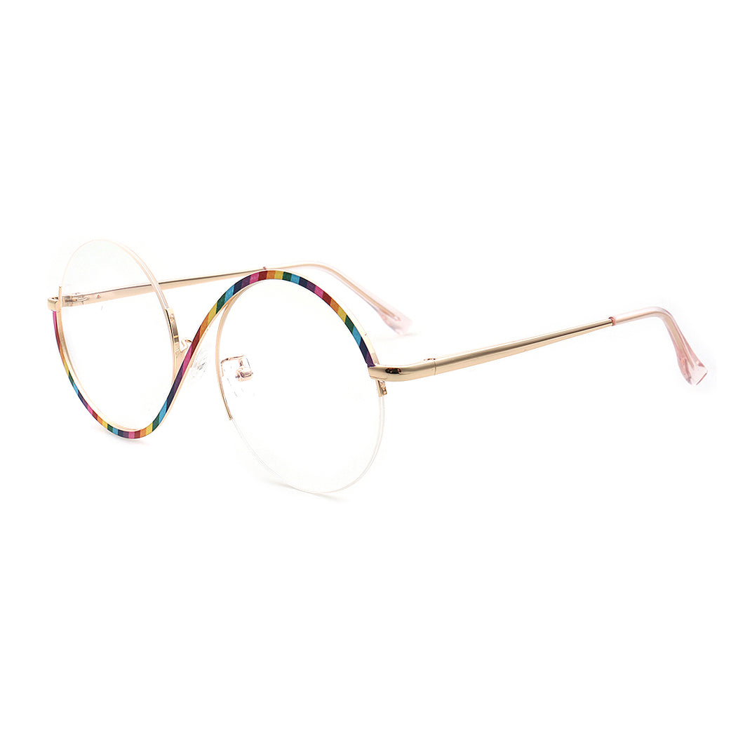 #color_Rainbow stripes with Gold and Translucent Pink